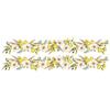Dostear Bordi Greche Pannelli Adesivi Bordo Adesivo per Pareti Striscia Adesiva Muro Decorativa Greca Adesiva per Parete Crisantemo bianco 2pz 20x60cm
