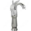 AAureolo Rubinetto Da Bagno Moderno a Forma Di Cigno Argento,Leva Singola Per Regolare La Portata Dell'Acqua/Calda e Fredda, Foro Singolo, Mobiletto Da Bagno Lavabo Vasca Da Bagno Lavello Della Cucina