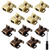 Rylae 10PCS Chiusure a Doppio Rullo Chiavistelli per Porta con Viti e un cacciavite,Chiusura Doppio Rullo per Mobile, per Armadio per Mobili per La Casa Porte di Armadio