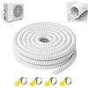 Jiuyaoyaoyao Tubo condensa 16mm per climatizzatore, con 4 fascette stringitubo | Tubo condensa 3m tagliabile per clima, PVC anti-UV, con 4 fascette, per scarico condensa e drenaggio universale