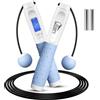 Uten Corda per Saltare Senza Cordone, Corda Salto Regolabile con Timer, Calorie Conta Elettronico LCD, Fitness/Perdita di Peso/Boxe/Altezza Lunga, Corda per Saltare Smart per l'Uomo Donna Bambini