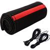 XuanMax Morbida Coprivolante da Cucire in Scamosciato Nubuck con Ago e Filo Universale Traspirante DIY Copri Volante Auto Cuciture fai da te a Mano Copertura di Volante dell'auto 37-38 cm - Linea Nero