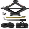 IMAYCC Cric Per Auto Universale 2.5T/2500kg, Cric Auto Per BMW Con Tampone In Gomma BMW, Cric Portatile Per Auto Serie1/3/5/6/7/Z/X Con Chiave Per Dadi Ruota, Kit Emergenza Auto Per Auto BMW Serie