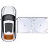 Generico Parasole Lunotto Posteriore Auto, Pieghevole Compatibile con Renault Megane E-Tech Tenda parasole per il lunotto, dell'auto con ventose, protezione con raggi Protezione solare Pieghevole