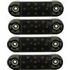 Generico 4 Luci di Ingombro LED 12V 24V Bianco Lente Fume Fanali Anteriori Per Carro Rimorchio Furgone Camper Trattore