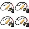 TIENFOKOTA Decodificatori LED per auto, resistenze di carico da 50 W per lampadine 9005/9006, decoder Canbus, anti sfarfallio, codici di errore, compatibili con luci LED HID, impermeabilità IP67, 4