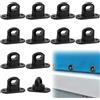 NICEWAT 12 chiusure a vite per occhiello ovale in plastica, 42 x 22 mm, chiusura a vite in plastica, per teloni di rimorchio e abdec