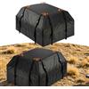 Hoppipola 425L Box portapacchi per tetto auto, impermeabile, per portateghi morbidi, 112 x 87 x 44 cm, borsa da viaggio pieghevole in Oxford per SUV, berline, viaggi, campeggio, colore nero,
