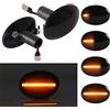 OZ-LAMPE Frecce Laterale Dinamico a LED per BM-W Mini Cooper R55 Clubman R56 Hatch R57 Convertible R58 Coupe R59 Roadster, Indicatori di Direzione Laterale a LED 2 Pezzi Canbus Nero
