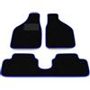 Somer Car Kit Tappetini Auto compatibili con Fiat Panda 141 1980-2003 - posteriore unito | Set Tappeti in Moquette, Tappeto auto su misura, bordo blu