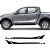 LMLZNP Auto Adesivi Decorativi Adesivi,Per, per Mitsubishi L200 Accessori per auto Car Styling Body Door Side Skirt Stickers 4x4 Graphic Decor Decalcomanie