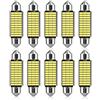 Wowsofty 10 Lampadine LED C5W Luce Bianca, 6500K, 600LM, Lampadine LED Chipset 33MSD-3014, Luci Interne a Cupola, Lampadina Luce Targa, Lampadina LED per Autobus 12v per Interni, Bianca