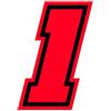 4R Quattroerre.it 13391 Numero Racing 1 Moto GP, Rosso Fluo, 10 x 7 cm