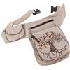 GURU SHOP Stoff Sidebag & Hüfttasche, Goa Gürteltasche, Bauchtasche aus Nepal - Tree of Life Beige/beige, Herren/Damen, Baumwolle, Size:One Size, 28x20x. cm, Festival- Bauchtasche Hippie