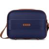 Farmhood Eco Edition - Custodia rigida sostenibile per cosmetici, 34 x 15 x 25,5 cm, in polipropilene leggero, blu navy, Beautycase (34 cm), Trolley rigido con ruote girevoli