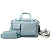 Balakaka 34 L Borsone da Viaggio con Borsa Piccola da 1,5 L, Impermeabile Grande Capacità Borsa Sportiva da Palestra con Scomparto Scarpe, Borsa da Weekend con Tasca Bagnata per Donne, Seeblau