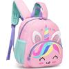 Tokeya Zaino per Bambini Asilo Zainetto con Fascia Toracica 1-5 Anni, Rosa