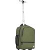 CabinFly Aircruiser Hybrid 40 x 30 x 20 cm Ryanair Zaino Con Ruote Wizzair Bagaglio a Mano Transavia Zaino da Viaggio Aereo Vueling Carry-On (Verde, 40x30x20 cm - Con Ruote)