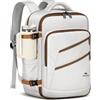 MATEIN Zaino 40x30x20 Ryanair, 24L Bagaglio a Mano da Viaggio Aereo Cabina | Zaino da Viaggio 40x30x20 Donna Uomo, Tasca Impermeabile, Travel Backpack Porta PC 15,6 per Ryanair, Easyjet Wizzair, Beige