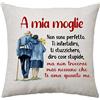 Aconesong Federe per cuscino a mia moglie. Idee regalo divertenti per la moglie dal marito. Moglie e marito Anniversario Regali di nozze Dedica di compleanno alla moglie