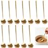 AetherAurora 12 Pezzi Cucchiaini da Caffè Oro, 13.2 cm Cucchiaio Rotondo Dorato | Gold Set di Cucchiaini, per Caffè, Zucchero, Dessert, Torta, Gelato, Design Elegante, Moderno, per Casa, Ristoranti