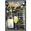 schilderkreis24 - Targa in metallo per cocktail, ricetta decorativa, bar, cucina, pub, bancone, idea regalo per compleanno, Natale, long drink tonico, bevitore, 20 x 30 cm (bottiglia ugo)