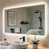 S'bagno 100x70cm Specchio da Bagno con Luce, IP44 Specchio Bagno Led mit 3 Temperature di Colore/Dimmerabile/Antiappannamento, Specchio Retroilluminato Bagno mit Bluetooth, Orizzontale/Verticale