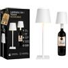 AKITAInk Lampada da Tavolo LED Ricaricabile, Bianco, Touch Dimmer, 3 Temperature di Luce, USB-C, IP44