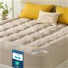 BEDLORE Topper Matrimoniale 160x200cm, Traspirante Viscosa di Bambù, Beige
