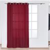 GD LOVES YOUR HOME Tenda con righe sottili intessute occhielli in poliestere testurizzata, 140x280 cm, set di 1, grigio (Bordeaux 1pezzo, 140x280 cm)