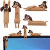 Bukecagif Miniature di Animali, Adorabile Decorazione Bassotto, Materiale Resina di Alta qualità, Divertente Antistress, per Scrivania, Bordo Monitor e Mensola, 41 x 22 x 45 mm, in Varie Pose