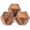 Indus Lifespace Sfera decorativa in legno di acacia, per centrotavola o uso individuale, ideale per l'uso in soggiorno, sala da pranzo, decorazione per la casa (7,62 cm x 7,62 cm x 7,62 cm) (set da 3)