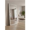 MO.WA Specchio da Parete Grande, Specchiera muro argento cm. 75x175 Made in Italy, lungo moderno design, cornice legno per ingresso, soggiorno, camera da letto
