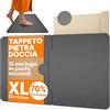 Minismus tappeto bagno assorbente in diatomite 80 x 50 cm, tappeto doccia assorbente, taglia XL tappetino da bagno in pietra (Grigio Scuro)