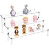 talifoca Alzate di Display Acrilico,Espositore Acrilico Trasparente,Espositore Acrilico Trasparente,Scaffale in Acrilico Espositore per Cupcakes, Profumi, Oggetti da Collezione, Cosmetici (3 Strati)