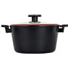 CLASSE ITALY, Casseruola antiadente cm 24, Antiaderente a 5 strati senza PTFE, PFOA, PFAS, 100% sicuro, Coperchio Incluso, Linea TUSCANY, per Induzione e Fiamma