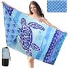 joyoldelf Telo Mare Microfibra Grande - 180x90 cm Telo Mare, XXL Asciugamano Mare Antisabbia, Teil Mare Grande Asciugatura Rapida, Stuoia Spiaggia Microfibra Leggero e Portatile（Tartaruga Marina）