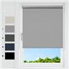 HOMEDEMO Tende a rullo oscuranti per interni Senza Foratura, 50x170cm, (Tessuto 50cm), Grigio, Tenda a rullo oscurante, veneziane da interno Giorno e Notte,per Porte e Finestre
