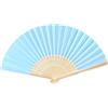 Duories 48 ventagli a Mano per Matrimonio,Pieghevoli,Pieghevoli,Ideali Come Regalo per Gli Ospiti,Decorazione Asiatica per Fai da Te,Estate,Matrimonio,Nascita,Feste,fotografie,Decorazione da Parete,Azzurro