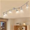 wowatt Lampada da Soffitto Moderna Faretti da Soffitto a LED Plafoniera Camera Letto Bagno Lampadario Cucina Luce Spot Orientabili Lampada da Salotto 6 Luci GU10 Bianco Caldo 5W 420LM RA82 IP20