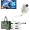 Gienslru Proiettore Galaxy Night Light, Plug-and-Play HDStar Projector, proiettore cielo stellato rotante a 360°, HD Smart Dynamic 5D, proiettore luce notturna olografica per auto, camera da letto