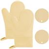 AUAUY Guanti da Forno e Presine da Cucina, Guanti da Forno Impermeabili | in Silicone, 446°F Antiscivolo Guanti Resistenti al Calore, Guanti da Cucina Lunghi, per Cucinare, Barbecue, Albicocca