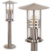 HOFSTEIN Lampada da Esterno Moderna, Base in Acciaio Inox Spazzolato, Vetro Trasparente, 50 cm, E27, IP44, Senza Lampadina