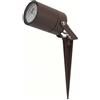 Area illumina Portafaretti da Giardino con Picchetto, GU10 220V, IP65, Alluminio, Bianco/Nero/Corten/Marrone, Ø60x100mm (Marrone Scuro)