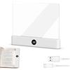 Generic Luminpage Lampada LED da Lettura Trasparente, USB-C, 3 Modalità di Luce | Illumina l'intera pagina in modo uniforme, con luminosità regolabile per leggere di notte senza disturbare chi ti è accanto.