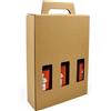 EVG Evergreen Goods 330ml Scatola portabottiglie di birra | Contiene 3 bottiglie o lattine - 3 finestre | Scatola di cartone per birra Ale Sidro | Ideale per birra casalinga regali feste e occasioni -10X