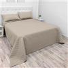 NARCISO - Trapuntino Matrimoniale Tinta Unita Ideale per la Mezza Stagione, Copriletto Leggero 260x270cm, Disponibile in Varie Colorazioni Uniche, Made in Italy - Sabbia