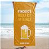Vestin Telo da spiaggia personalizzato - FINCHÈ C'È BIRRA C'È SPERANZA - DRINK E NOME - asciugamano da bagno asciugamano da piscina asciugamano da spiaggia per vacanze (75x150 cm)