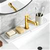 Dekorinex Tappetino Lavello Cucina in Pietra, Rubinetto Anti-Scivolo Paraspruzzi,