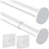 VirtuGro 1pcs 50-80cm Bastone Tenda a Pressione per Tenda Doccia Bianco